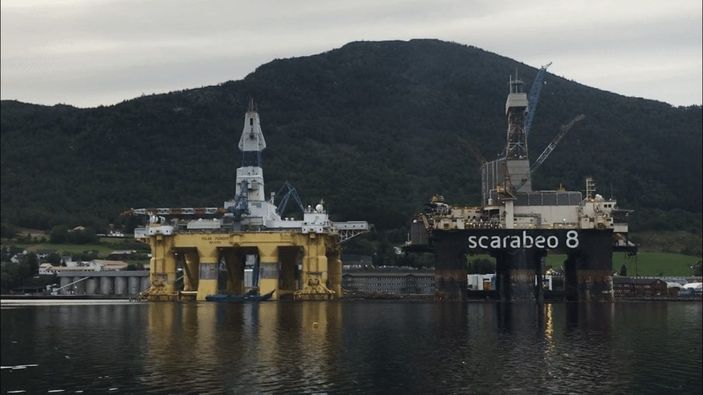 The drilling rig Scarabeo 8 was damaged 8 years ago and needs repair