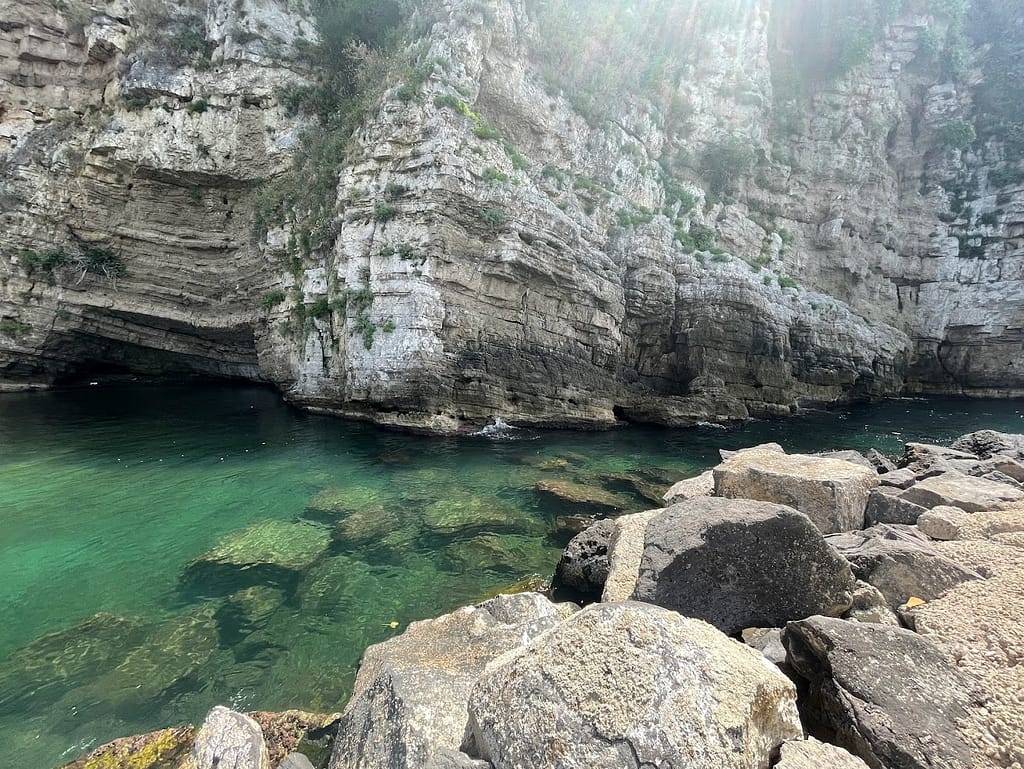 Emerald colored water