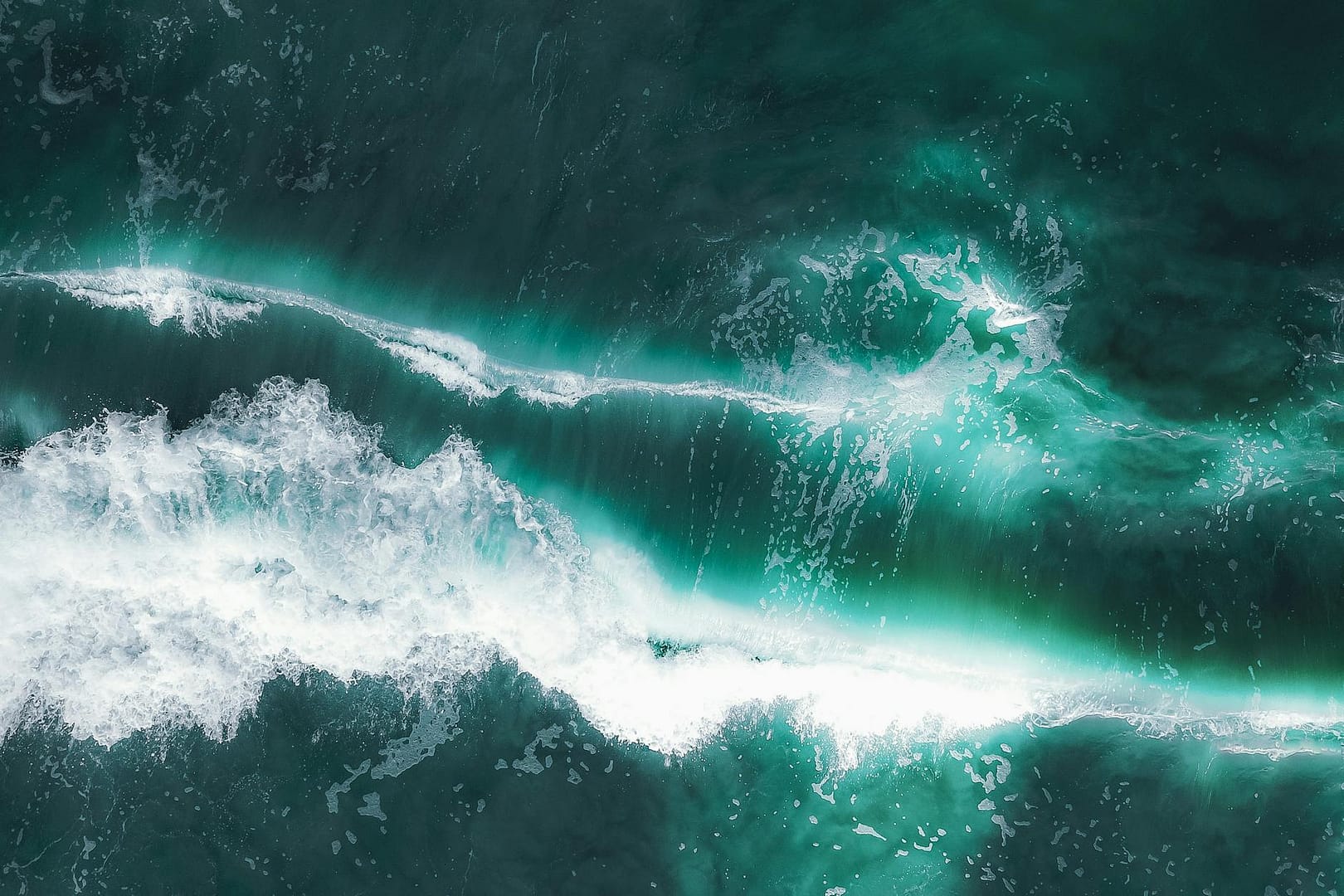 stormy sea with splashes and waves
